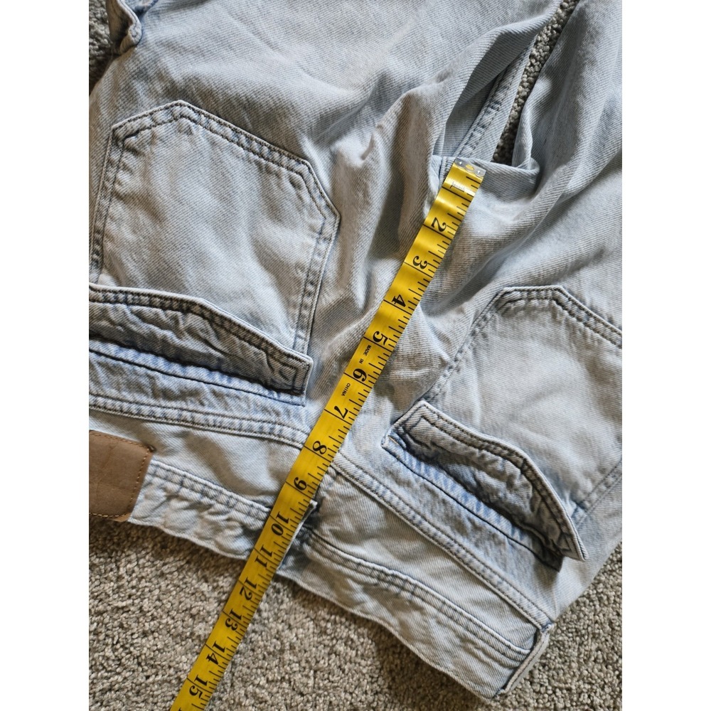 Aeropostale 00 Utility Straight LowRise Cargo Jeans Light Wash Grunge Y2k Skater - Picture 10 of 13